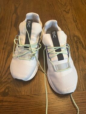 On Cloudnova in White & Mineral. Size 41 EU, 8 US